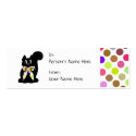 Cute Polka Dot Black Kitty Cat Gift Tags