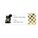 Cute Polka Dot Black Kitty Cat Gift Tags