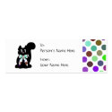 Cute Polka Dot Black Kitty Cat Gift Tags