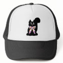 Cute Polka Dot Black Kitty Cat Hat