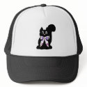 Cute Polka Dot Black Kitty Cat Hat