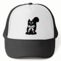 Cute Polka Dot Black Kitty Cat Hat