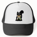 Cute Polka Dot Black Kitty Cat Hat