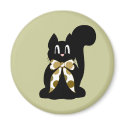 Cute Polka Dot Black Kitty Cat Magnet