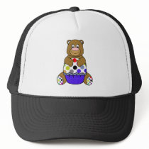 Cute Polka Dot Brown Birthday Bear Hat
