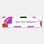 Cute Polka Dot Butterfly Bumper Sticker
