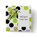 Cute Polka Dot Butterfly Customizable Button by polkadotpizazz Cute Polka Dot Butterfly Customizable Button
