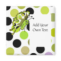 Cute Polka Dot Butterfly Customizable Magnet