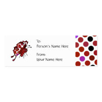 Cute Polka Dot Butterfly Gift Tag business cards by polkadotpizazz Cute Polka Dot Butterfly Gift Tag business cards