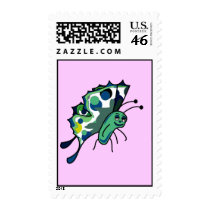 Cute Polka Dot Butterfly Postage Stamp by polkadotpizazz Cute Polka Dot Butterfly Postage Stamp