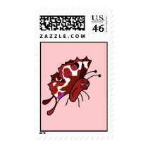 Cute Polka Dot Butterfly Postage Stamp by polkadotpizazz Cute Polka Dot Butterfly Postage Stamp