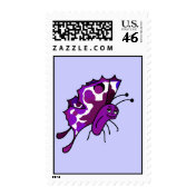 Cute Polka Dot Butterfly Postage Stamp