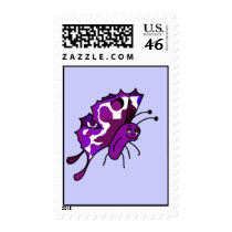 Cute Polka Dot Butterfly Postage Stamp by polkadotpizazz Cute Polka Dot Butterfly Postage Stamp
