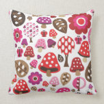 Cute polka dot butterfy flower retro pattern pillows