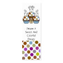 Cute Polka Dot Cupcake Monster Bookmark business cards by polkadotpizazz Cute Polka Dot Cupcake Monster Bookmark business cards