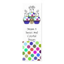 Cute Polka Dot Cupcake Monster Bookmark business cards