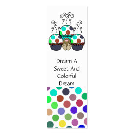 Cute Polka Dot Cupcake Monster Bookmark profilecard