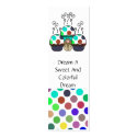 Cute Polka Dot Cupcake Monster Bookmark business cards by polkadotpizazz Cute Polka Dot Cupcake Monster Bookmark business cards