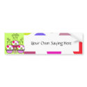 Cute Polka Dot Cupcake Monster Bumper Sticker