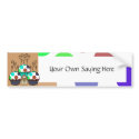 Cute Polka Dot Cupcake Monster Bumper Sticker