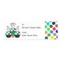 Cute Polka Dot Cupcake Monster Gift Tags