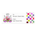Cute Polka Dot Cupcake Monster Gift Tags