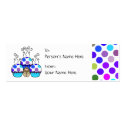 Cute Polka Dot Cupcake Monster Gift Tags