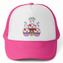 Cute Polka Dot Cupcake Monster Hat