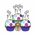 Cute Polka Dot Cupcake Monster Ornament photo sculptures