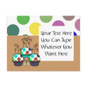 Cute Polka Dot Cupcake Monster Postcard