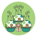 Cute Polka Dot Cupcake Monster Sticker by polkadotpizazz Cute Polka Dot Cupcake Monster Sticker
