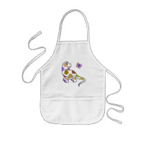 Cute Polka Dot Dinosaur Apron by polkadotpizazz Cute Polka Dot Dinosaur Apron