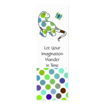 Cute Polka Dot Dinosaur Bookmark business cards by polkadotpizazz Cute Polka Dot Dinosaur Bookmark business cards