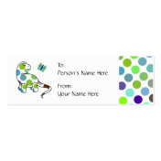 Cute Polka Dot Dinosaur Gift Tag