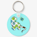 Cute Polka Dot Dinosaur Keychain