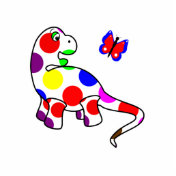 Cute Polka Dot Dinosaur Ornament