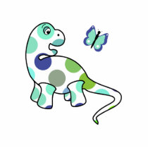 Cute Polka Dot Dinosaur Ornament photo sculptures