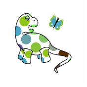 Cute Polka Dot Dinosaur Ornament
