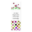 Cute Polka Dot Flowers Bookmarks