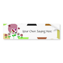 Cute Polka Dot Flowers Bumper Sticker bumper stickers by polkadotpizazz Cute Polka Dot Flowers Bumper Sticker bumper stickers
