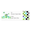 Cute Polka Dot Flowers Gift Tags