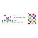 Cute Polka Dot Flowers Gift Tags