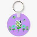 Cute Polka Dot Flowers Keychain