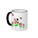 Cute Polka Dot Flowers Mug