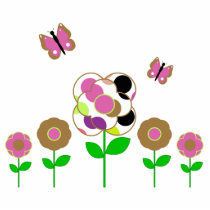 Cute Polka Dot Flowers Ornament photo sculptures