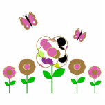 Cute Polka Dot Flowers Ornament Photo Cutout