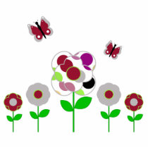 Cute Polka Dot Flowers Ornament photo sculptures