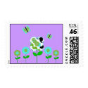 Cute Polka Dot Flowers Postage Stamp