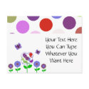 Cute Polka Dot Flowers Postcard