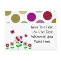 Cute Polka Dot Flowers Postcard